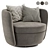 Luxury Comfort Swivel Armchair 3D model small image 2