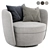 Luxury Comfort Swivel Armchair 3D model small image 3