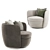 Luxury Comfort Swivel Armchair 3D model small image 4