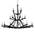 Modern Plywood Chandelier 3D model small image 1