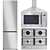 Samsung Kitchen Appliance Bundle 3D model small image 1