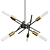 Modern Sputnik Chandelier Astra 6-Light 3D model small image 1