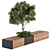 Modern Plant Bench Set 34 3D model small image 1