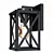 Morello Black Outdoor Wall Lantern 3D model small image 1