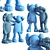 Contemporary Kaws Sculpture Figure 2013 3D model small image 7