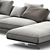 Elegant Flexform Bretton Chaise Longue 3D model small image 3