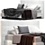 Eco-Leather Storage Bed: Modern Design 3D model small image 2