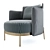 Modern Tape Armchair by Minotti 3D model small image 1