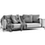 Modern Flexform Romeo Compact Sofa 3D model small image 6