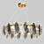 Elegant Crystal Metal Chandelier 3D model small image 1