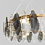 Elegant Crystal Metal Chandelier 3D model small image 2