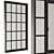 Sleek Industrial Black Window Set 3D model small image 2