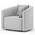 Modern Swivel Armchair Mila 3D model small image 4