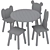 Jabadabado Kids Table & Chairs 3D model small image 5