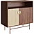 Modern Oak Gold Nightstand 90cm 3D model small image 1