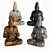 Buddha Metal Plaster Sculpture 3D model small image 1