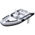 Rib Boat 3D Model  White/Beige/Dark Blue 3D model small image 1