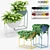 Modern Fiberglass Resin Planters Set 3D model small image 1