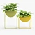 Modern Fiberglass Resin Planters Set 3D model small image 2