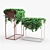 Modern Fiberglass Resin Planters Set 3D model small image 6