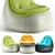 Modular Puffi Seating Set 3D model small image 1