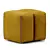 Contemporary GRANT Poufs Set, Domkapa 3D model small image 5