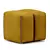 Contemporary GRANT Poufs Set, Domkapa 3D model small image 7