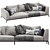 Elegant Flou OLIVER Sofa Set 3D model small image 2