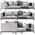 Elegant Flou OLIVER Sofa Set 3D model small image 10