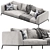 Elegant Flou OLIVER Sofa Set 3D model small image 11