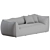 Vintage Le Bambole 2-Seater Sofa 3D model small image 3