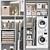 Laundry and Bathroom Cabinet Kit 3D model small image 1