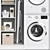 Laundry and Bathroom Cabinet Kit 3D model small image 4