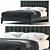 Modern Button Tufted Bed Frame 3D model small image 1