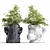 Resin Ape Head Planter, White 3D model small image 2