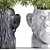 Resin Ape Head Planter, White 3D model small image 3