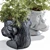 Resin Ape Head Planter, White 3D model small image 4