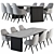 Stone Dining Set 27 3D model small image 2