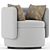 Modern Alessandra Swivel Armchair 3D model small image 2