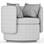 Modern Alessandra Swivel Armchair 3D model small image 6