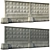 Concrete Fence 3D Model Kit 3D model small image 2