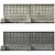 Concrete Fence 3D Model Kit 3D model small image 3