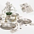 Elegant Dinnerware Set UVW Mapped 3D model small image 2