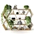 Wooden Hanging Plant Shelf 3D model small image 2