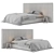 Modern Tuyo Bed Collection. Home设置。 3D model small image 1