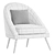 Lunar Upholstered Armchair with Box Trick 3D model small image 2