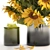 Sunflower Bouquet in Glass Vase 3D model small image 3