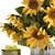 Sunflower Bouquet in Glass Vase 3D model small image 6