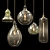 Turquoise Glass Pendant Lighting Collection 3D model small image 2