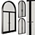 Arched Metal Glass Door Model 3D model small image 1